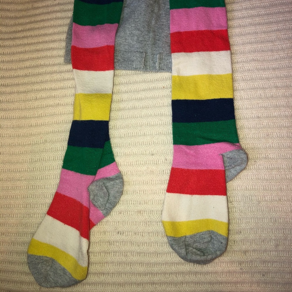 Mini Boden 6/7 Rainbow tights